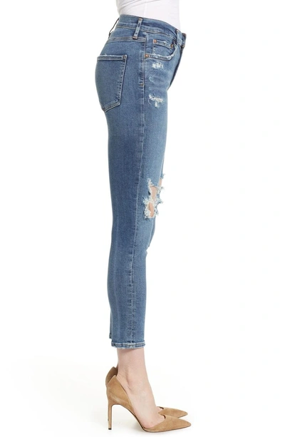 Shop Agolde Sophie Ripped High Waist Crop Jeans In Spite