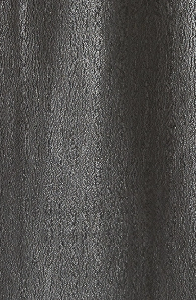Shop Nanushka Penelope Faux Leather Wrap Dress In Black