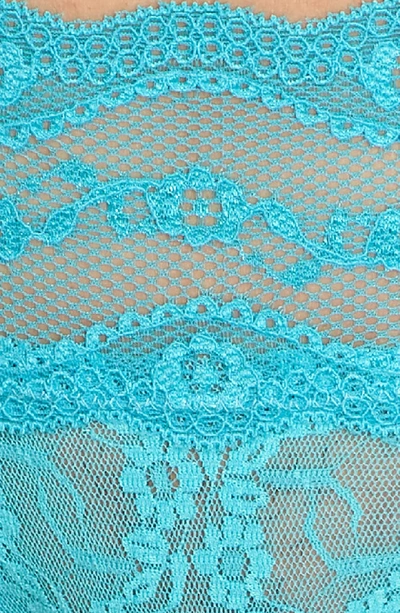 Shop B.tempt'd By Wacoal 'lace Kiss' Thong In Peacock Blue