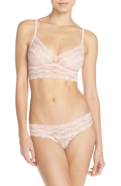 Shop B.tempt'd By Wacoal 'lace Kiss' Thong In Crystal Rose