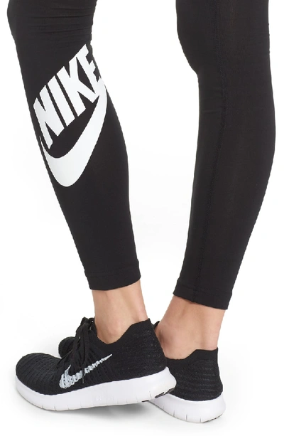 Shop Nike Leg-a-see High Waist Leggings In Black/ White