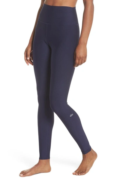 Shop Alo Yoga Airlift High Waist Leggings In Rich Navy