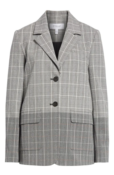 Shop Derek Lam 10 Crosby Mixed Plaid Blazer In Black Multi