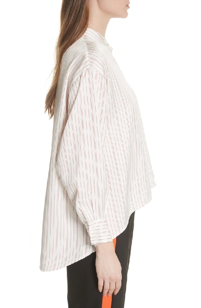 Shop Maje Stripe High/low Blouse