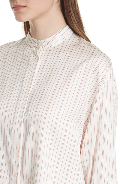 Shop Maje Stripe High/low Blouse