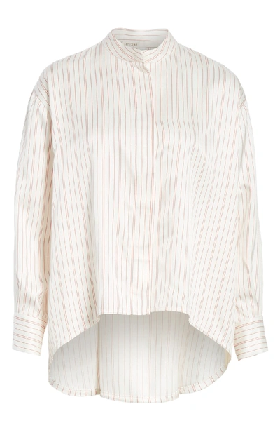 Shop Maje Stripe High/low Blouse