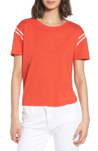 Shop Pam & Gela Football Tee In Candy Red