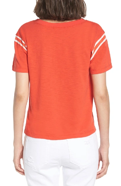 Shop Pam & Gela Football Tee In Candy Red