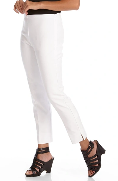Shop Karen Kane Stretch Woven Capri Pants In White