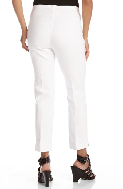 Shop Karen Kane Stretch Woven Capri Pants In White