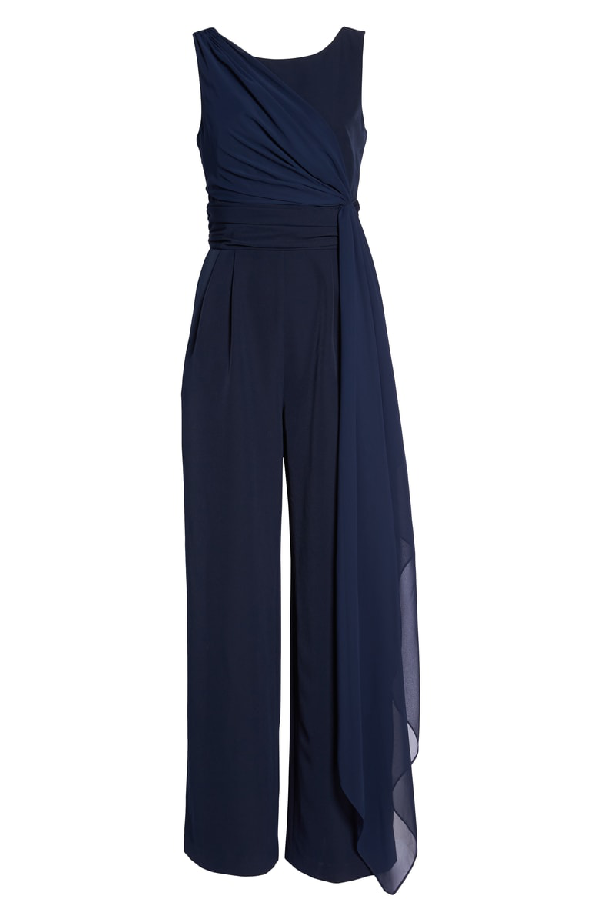 eliza j cascading tie jumpsuit