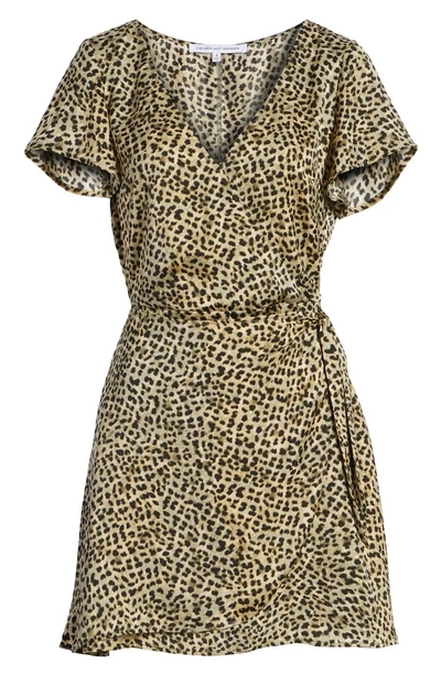 Shop Cupcakes And Cashmere Lenna Leopard Print Dress In Dusty Olive