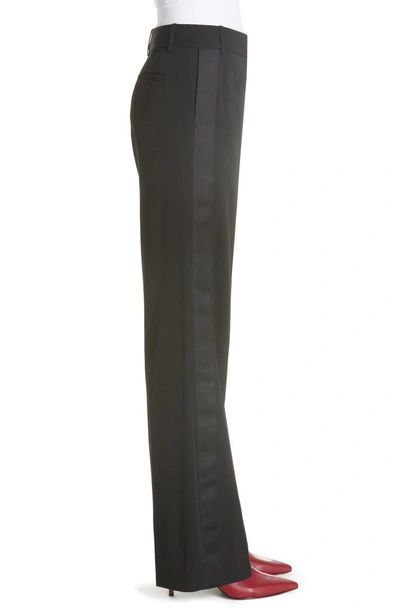 Shop Equipment Tuxedo Stripe Wide Leg Trousers In True Black
