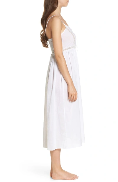 Shop Pour Les Femmes Lace Trim Nightgown In White