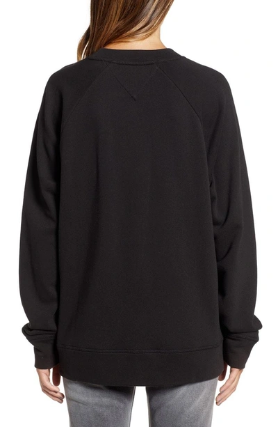 Shop Tommy Jeans Oversize New York Sweatshirt In Tommy Black