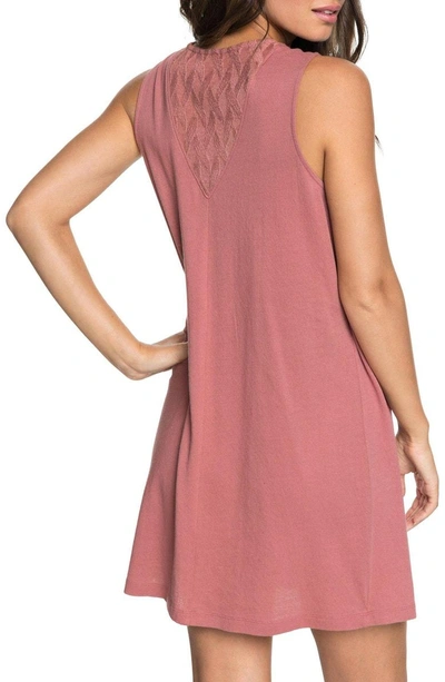 Shop Roxy Rhythm Of Luck Cotton Shift Dress In Withered Rose