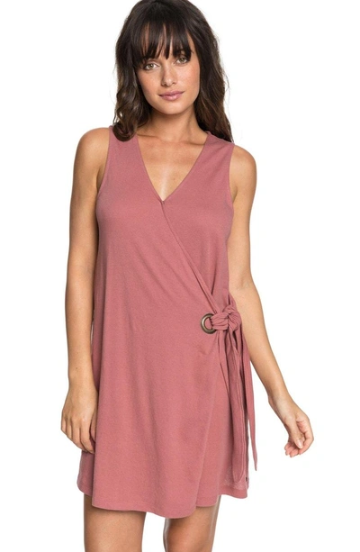 Shop Roxy Rhythm Of Luck Cotton Shift Dress In Withered Rose