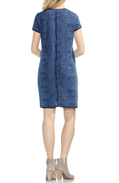 Shop Vince Camuto Melange Jersey T-shirt Dress In Indigo Night Heather