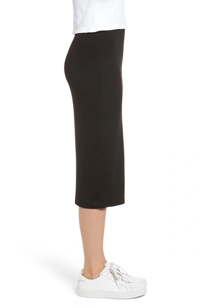 Shop Stateside Stretch Cotton Midi Skirt In Black