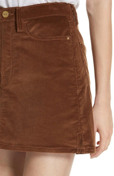 Shop Frame Le Mini Corduroy Skirt In Warm Tan