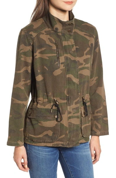 Shop Blanknyc Camo Print Army Jacket In Army Green