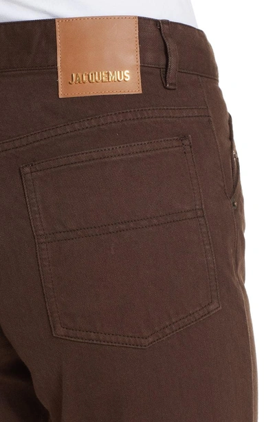 Shop Jacquemus Le Jean Crop Jeans In Brown