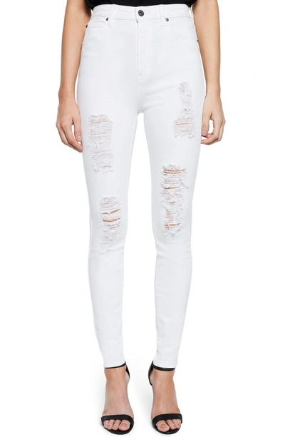 Shop Bardot Khloe Super High Ripped Jeans In White