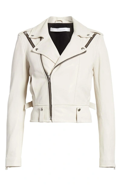 Shop Iro Ozark Leather Jacket In Off White