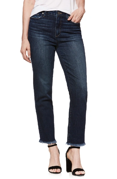 Shop Paige Hoxton Transcend Vintage High Waist Ankle Straight Leg Jeans In Mazzetti