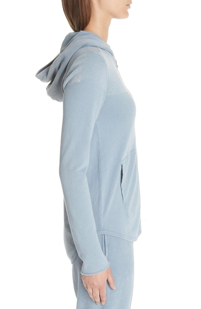Shop Atm Anthony Thomas Melillo Chroma Wash Zip Hoodie In Blue