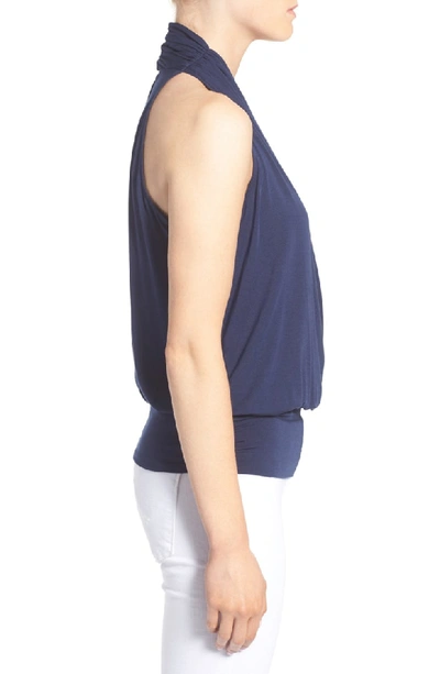 Shop Amour Vert 'agnes' Surplice Tank In Navy