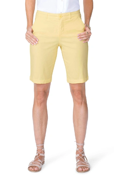 Shop Nydj Stretch Twill Bermuda Shorts In Sunburst