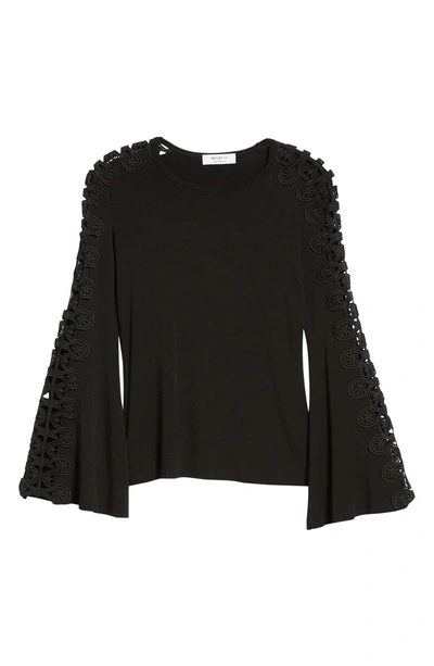 Shop Bailey44 Romanov Lace Bell Sleeve Tee In Black