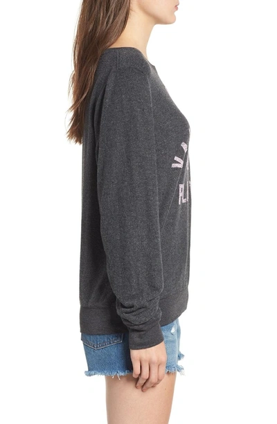 Shop Wildfox Most Valuable Player Baggy Beach Jumper Sweatshirt In Clean Black