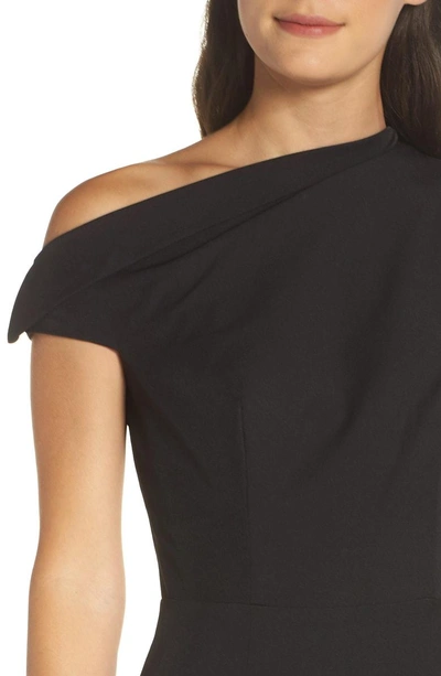 Shop Jarlo Carmel One-shoulder Gown In Black