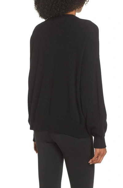 Shop Spiritual Gangster Intarsia Logo Wool & Cashmere Sweater In Black