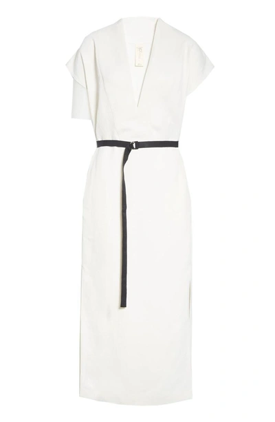 Shop Zero + Maria Cornejo Leah Belted Dress In White Pepper