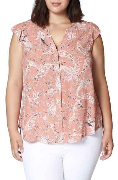 Shop Sanctuary Paisley Ruffle Top In Canyon Tapestry