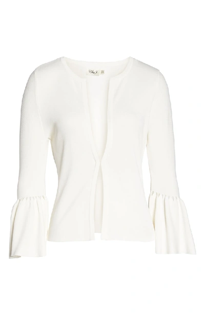 Shop Eliza J Bell Sleeve Cardigan In Ivory