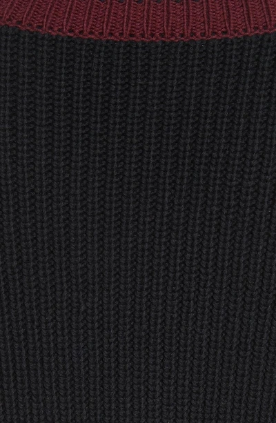 Shop Alexander Wang T Twist Front Varsity Sweater In Black