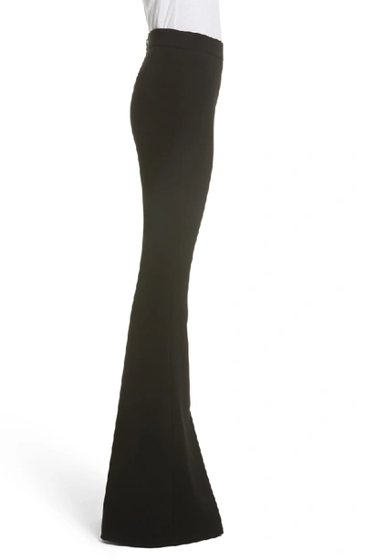 Shop Brandon Maxwell Crepe Flare Pants In Black