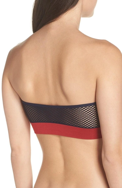 Tommy Hilfiger Seamless Bandeau Bra In Navy Blazer