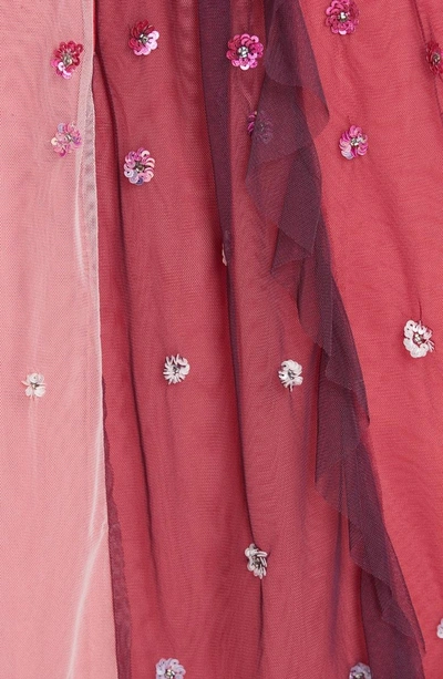 Shop Needle & Thread Rainbow Midi Skirt In Cherry