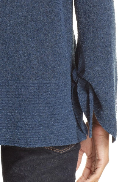 Shop Brochu Walker Alett Tie Sleeve Pullover In Bergen Blue