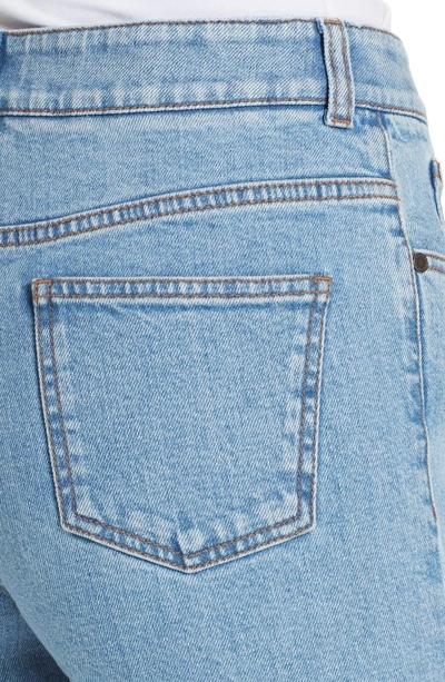 Shop Stella Mccartney Lace-up Crop Jeans In Light Blue