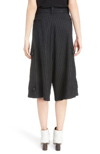 Shop Jw Anderson Pinstripe Culottes In Black