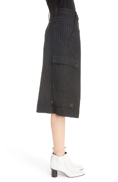 Shop Jw Anderson Pinstripe Culottes In Black