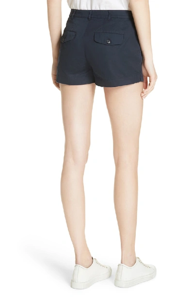 Shop Atm Anthony Thomas Melillo Cotton Poplin Shorts In Midnight