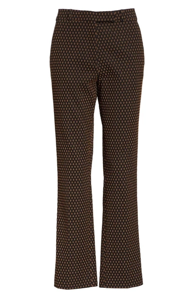 Shop Etro Dot Jacquard Straight Leg Pants In Black Print