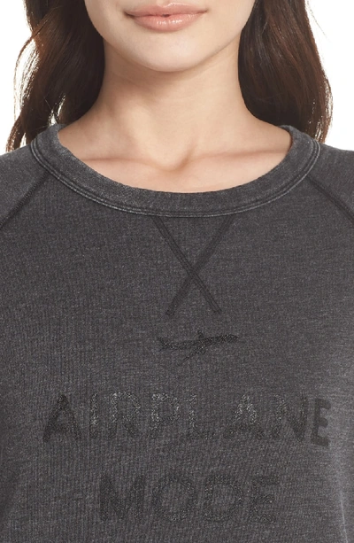 Shop The Laundry Room Airplane Mode Cozy Lounge Sweatshirt In Coal